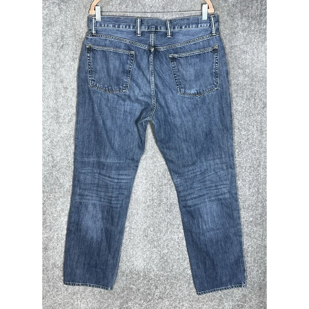 GAP Straight Vintage Jeans Mens Size 36x32‎ Blue Cotton 5 Pocket Denim